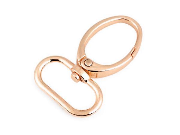 Metall Karabiner 25mm Fädelloch Rosegold